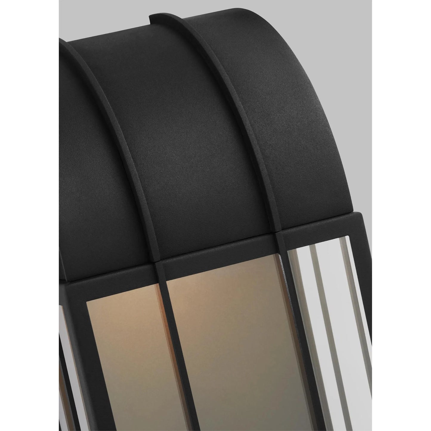 004 SI-2235229 | Closeup | Veronica Medium Wall Lantern by Visual Comfort & Co. in textured black. Made from stonestrong in a unique style.