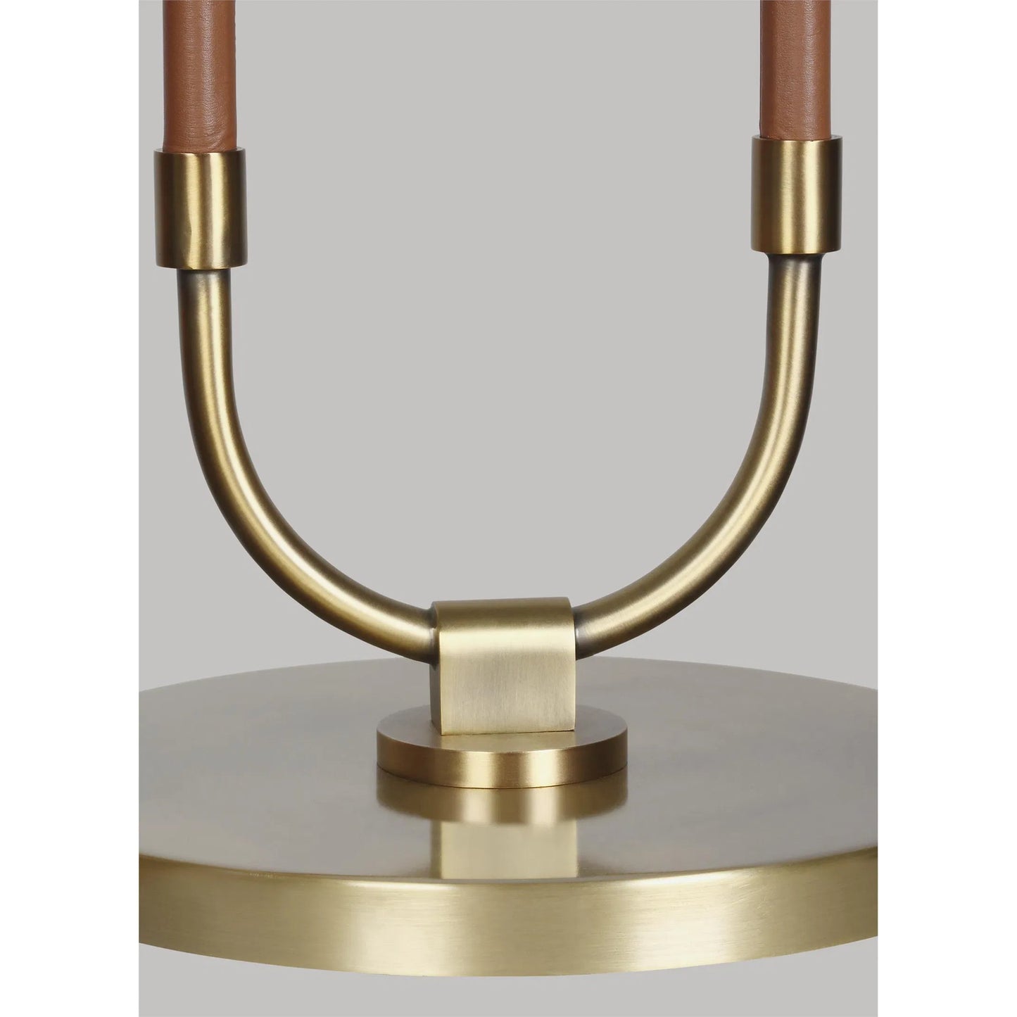 005 SI-2235255 | Closeup | Katie Table Lamp by Visual Comfort & Co. in time worn brass. Made from steel in a unique style.