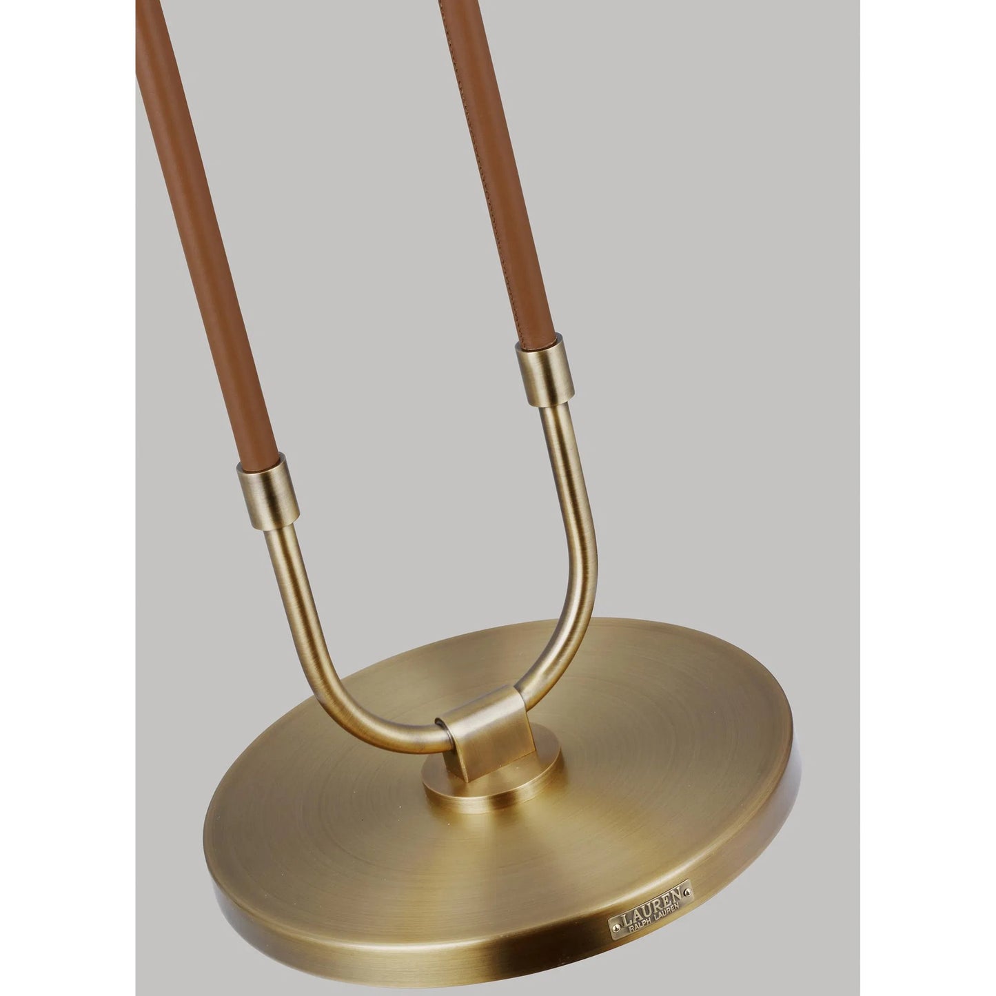 003 SI-2235257 | Closeup | Katie Floor Lamp by Visual Comfort & Co. in time worn brass. Made from steel in a unique style.