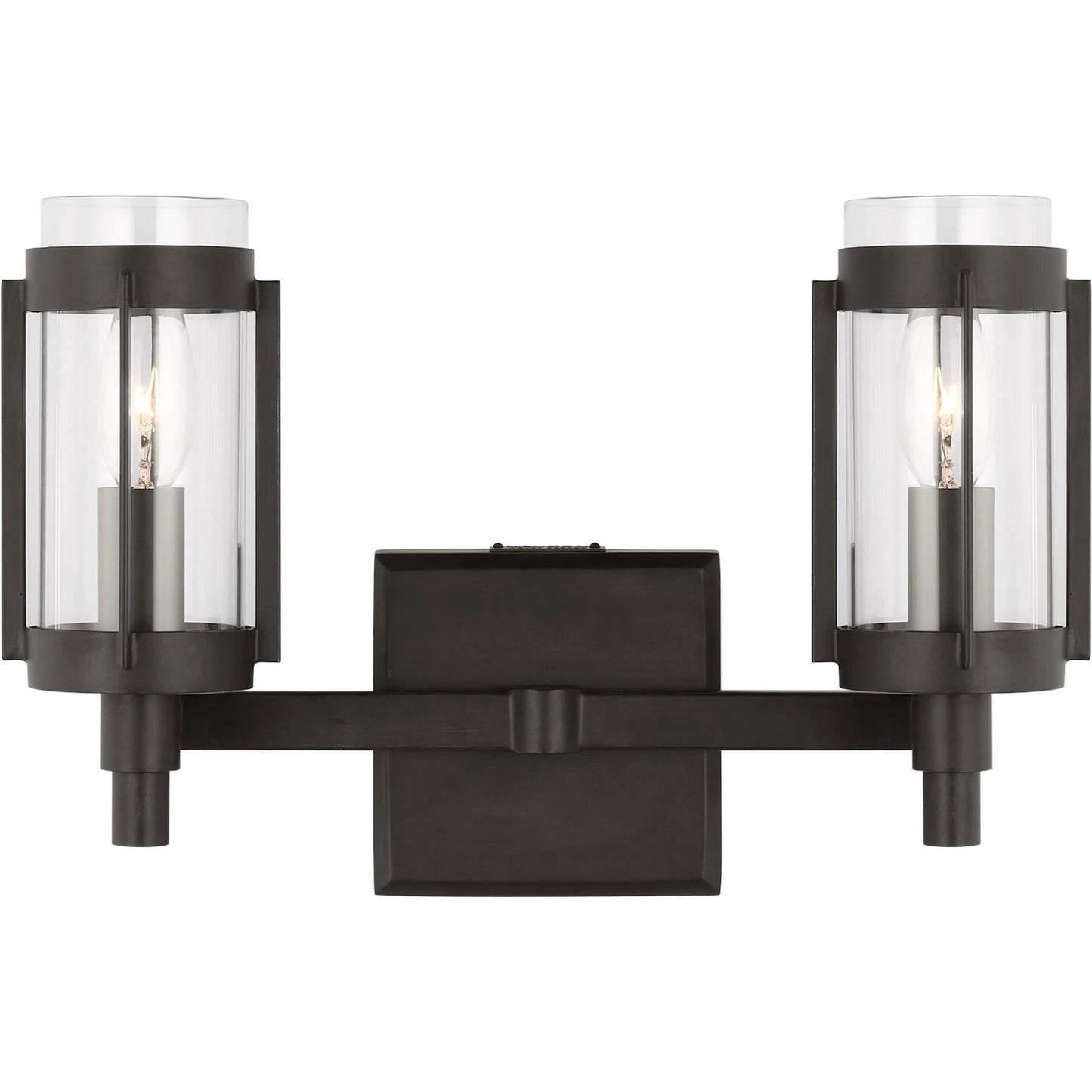 002 SI-2235278 | Primary Silo | Flynn 2 - Light Vanity by Visual Comfort & Co. in aged iron. Made from unique in a cottage & farmhouse style.