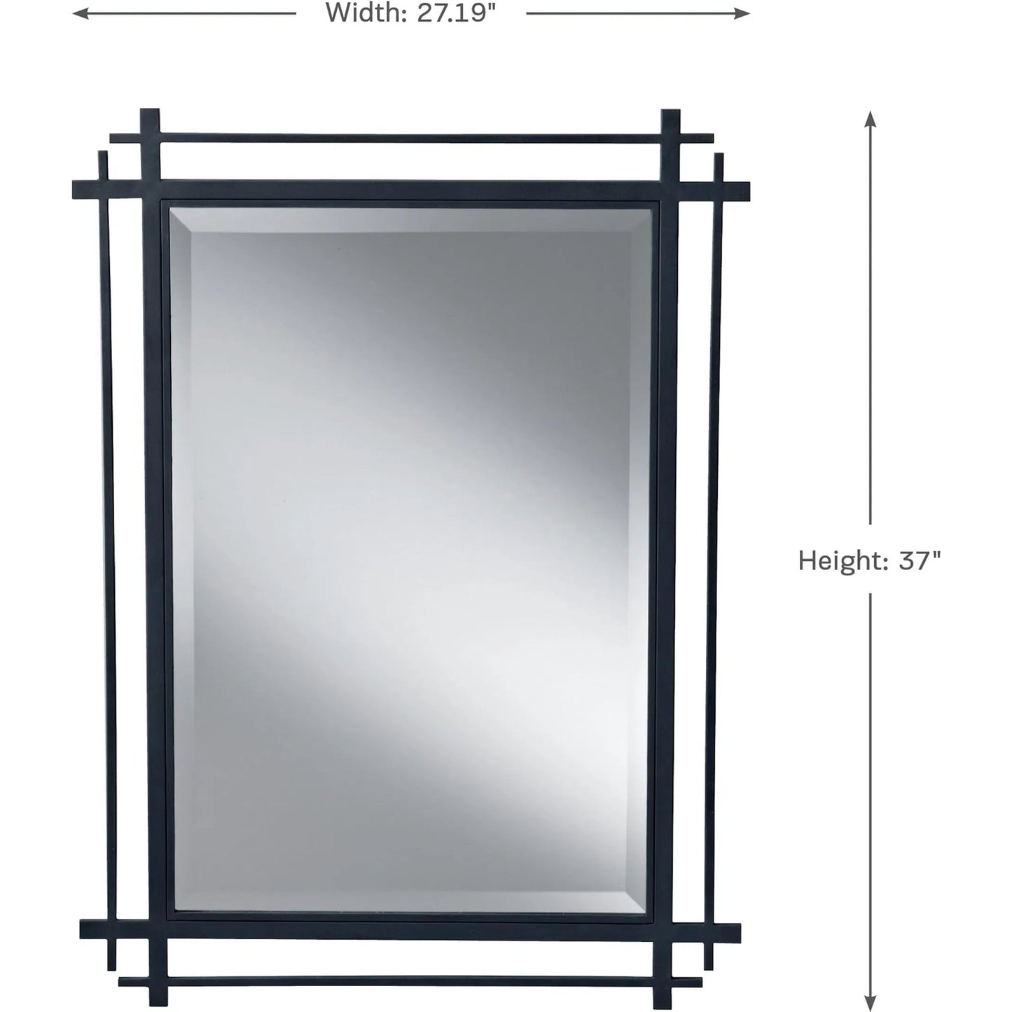 002 S-284526 | Additional Silo | Ethan Antique Forged Iron Mirror by Generation Lighting in antique forged iron. Made from steel, glass in a modern style.