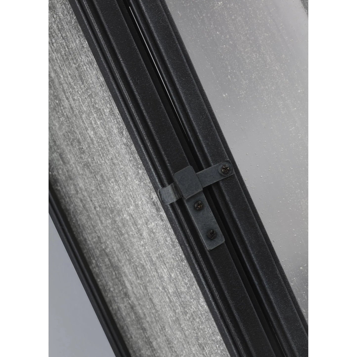 013 S-285519,S-285521,S-285523,S-285525 | Closeup | Shepherd Sconce by Generation Lighting in dark weathered zinc. Made from stonestrong in a traditional style.