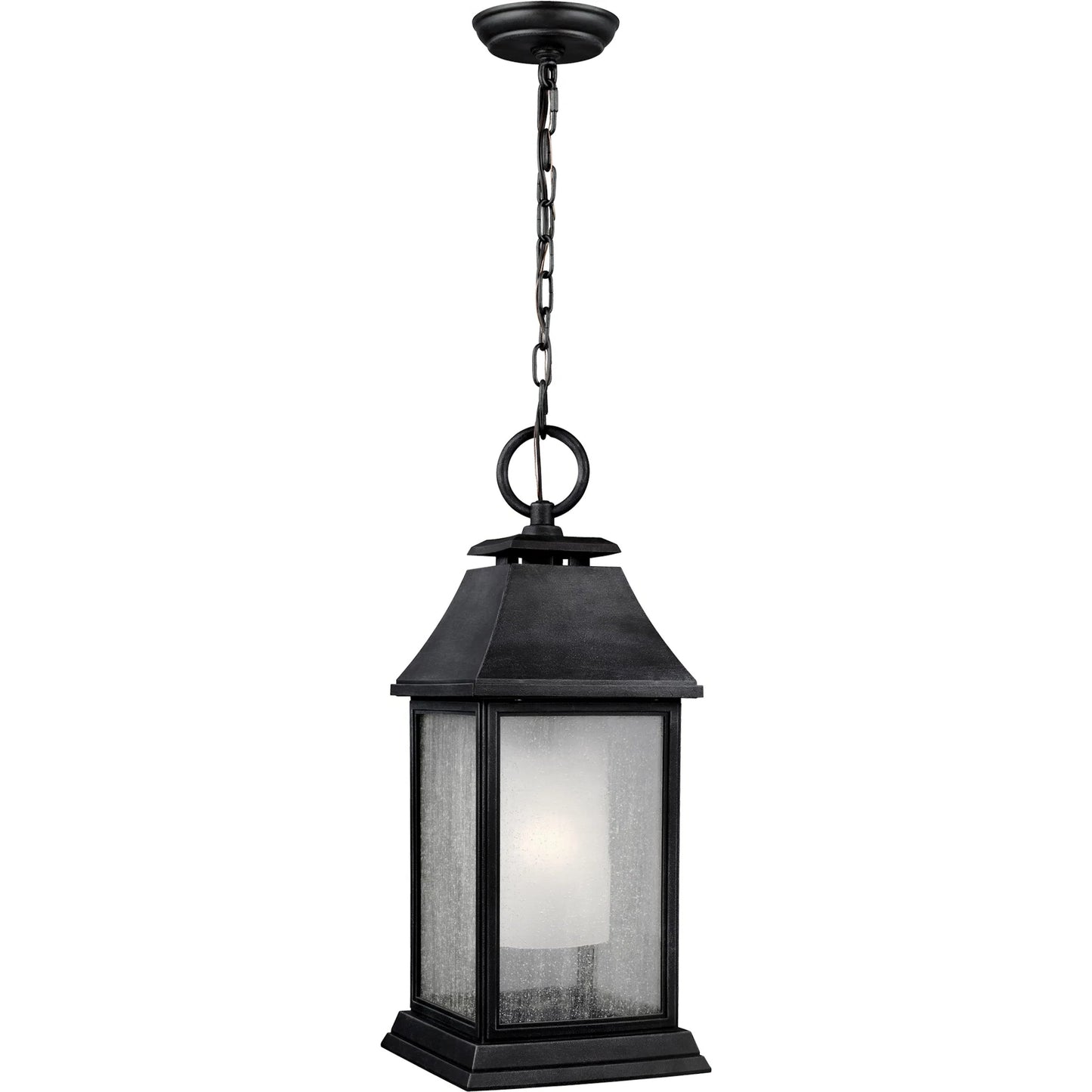 001 S-285515 | Primary Silo | Shepherd Outdoor Pendant by Generation Lighting in dark weathered zinc. Made from stonestrong in a traditional style.