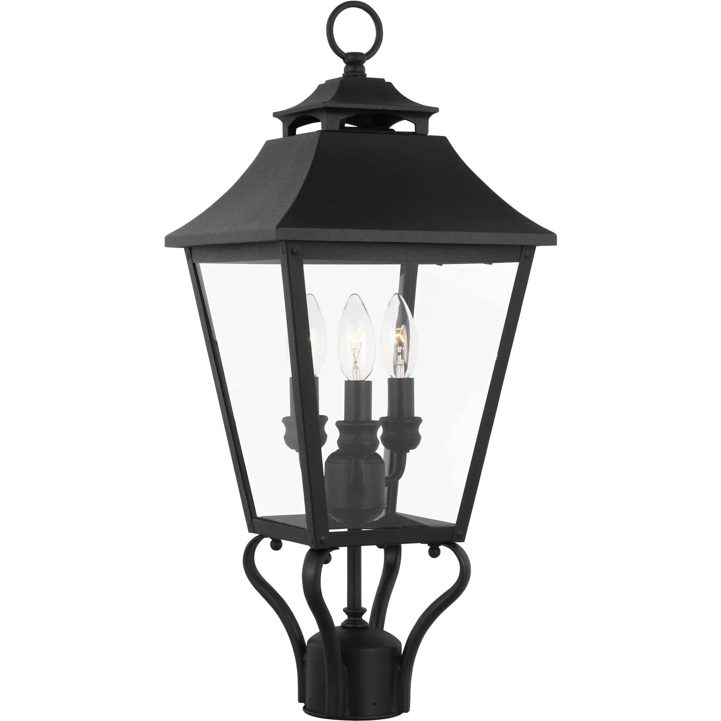 002 SI-2235474 | Primary Silo | Galena Small Post Lantern by Visual Comfort & Co. in textured black. Made from unique in a unique style.