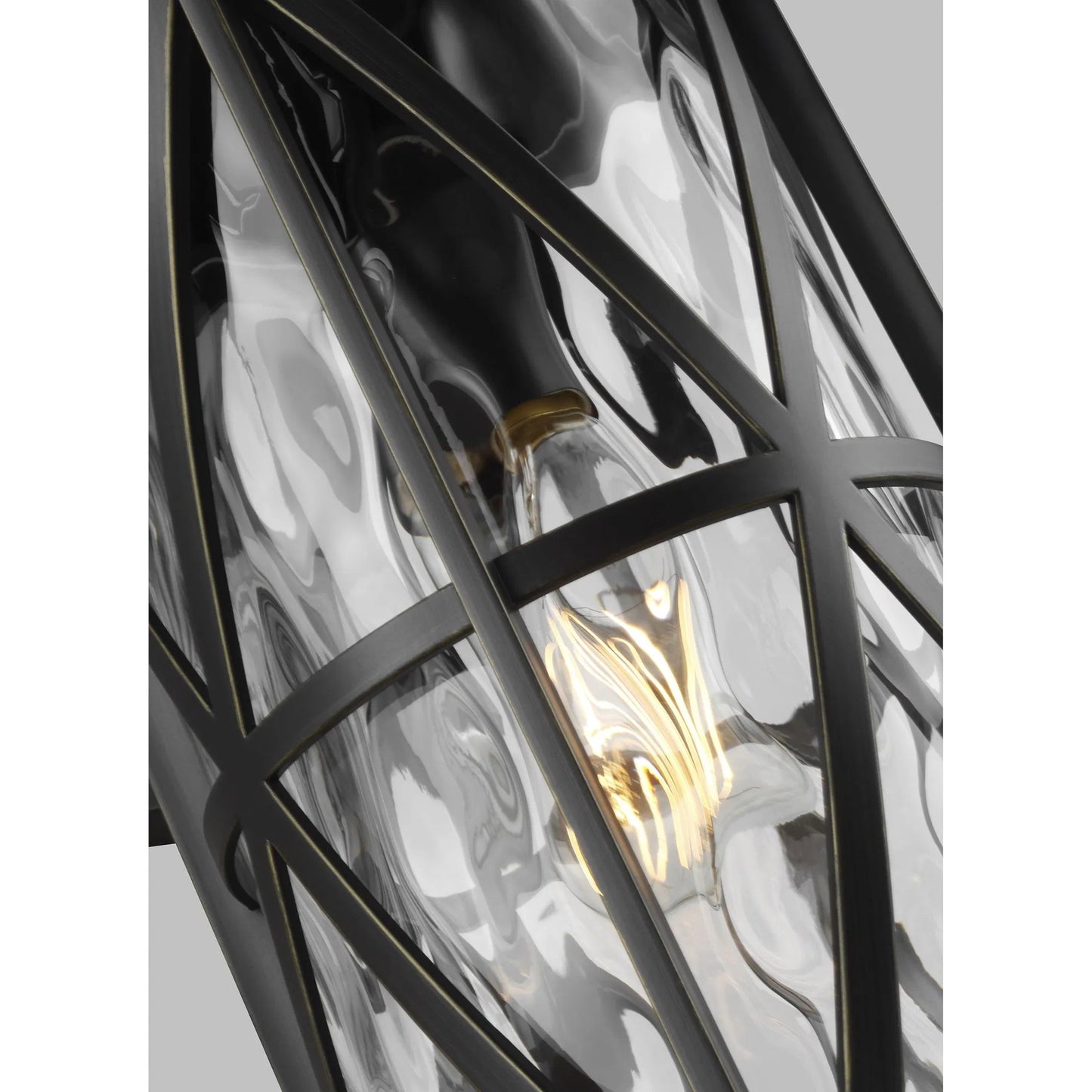 012 S-344910 | Closeup | Millbrooke 1-LIGHT Outdoor Wall Lantern by Generation Lighting in antique bronze. Made from stonestrong in a modern style.