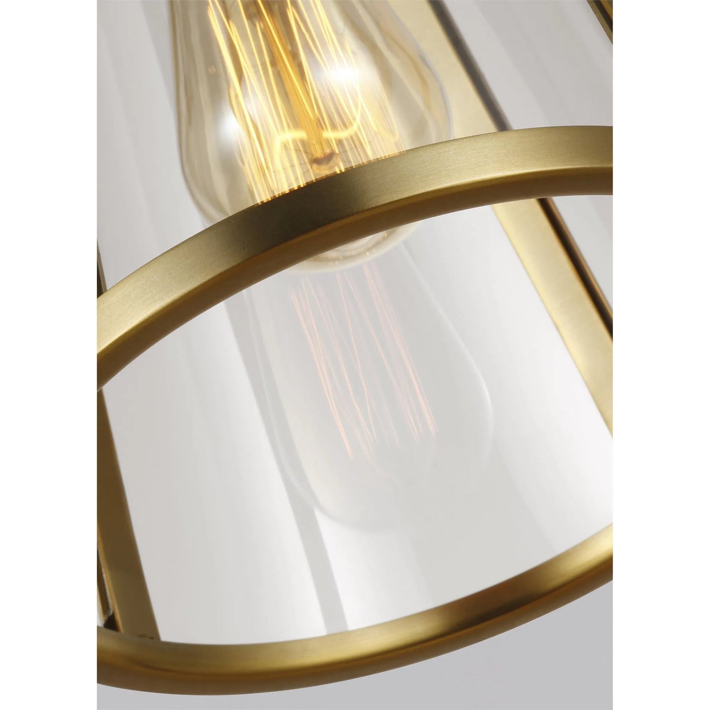 023 SR-735733 | Closeup | Harrow Pendant by Generation Lighting. Made from steel in a modern style.