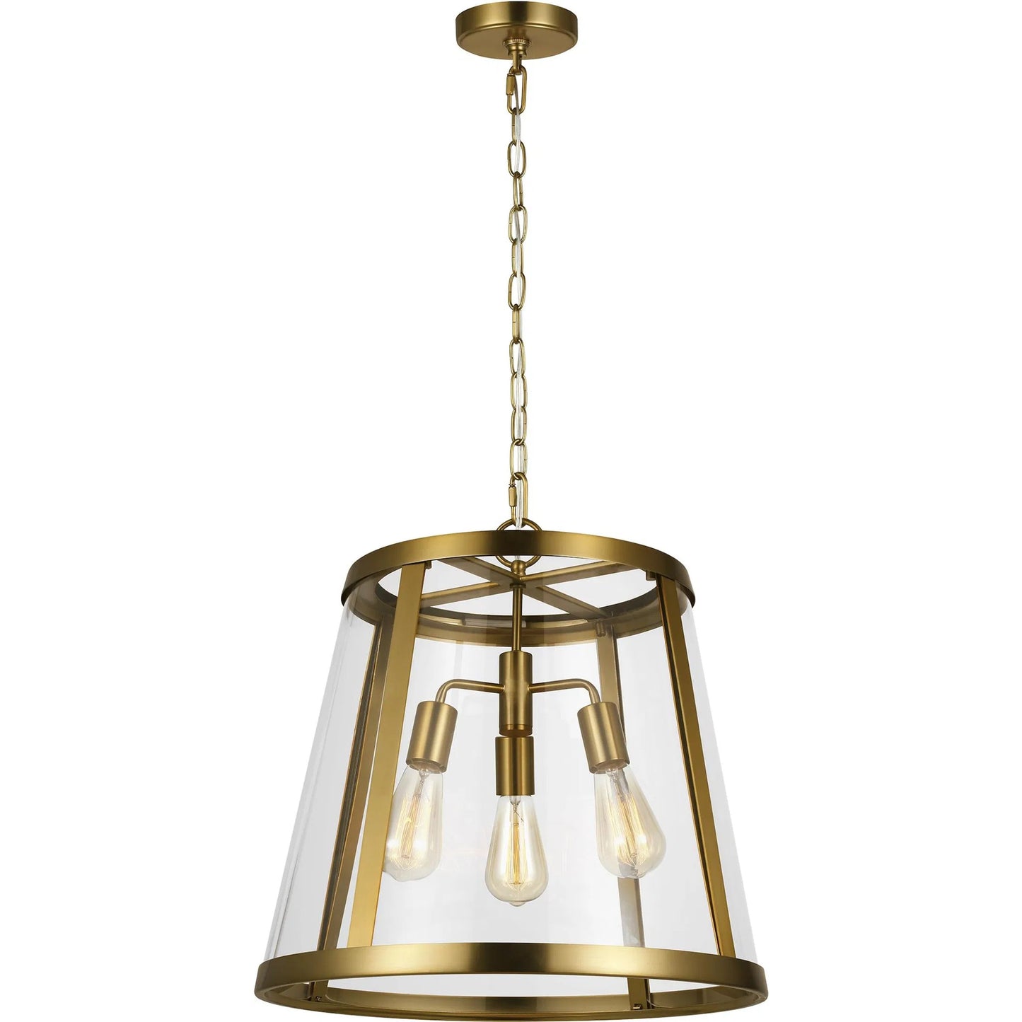 003 SR-735761 | Additional Silo | Harrow Foyer by Generation Lighting in burnished brass. Made from steel in a modern style.