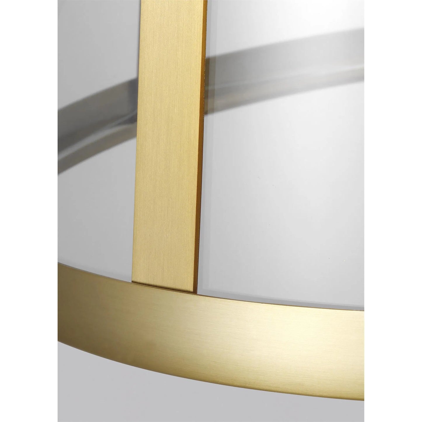 006 SR-735761 | Closeup | Harrow Foyer by Generation Lighting in burnished brass. Made from steel in a modern style.