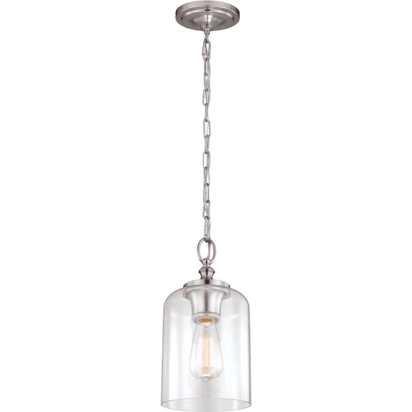 001 S-283411 | Primary Silo | Hounslow Mini Pendant by Generation Lighting in brushed steel. Made from steel in a transitional style.
