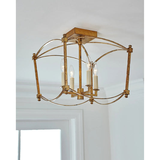 Thayer Semi-Flush Mount by Generation Lighting. Made from steel in a transitional style.