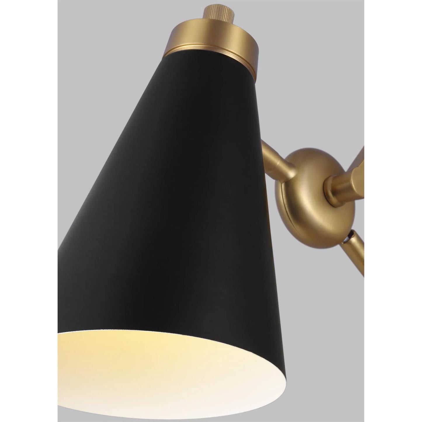 005 SI-2235877 | Closeup | Signoret Library Sconce by Visual Comfort & Co. in burnished brass. Made from steel in a unique style.
