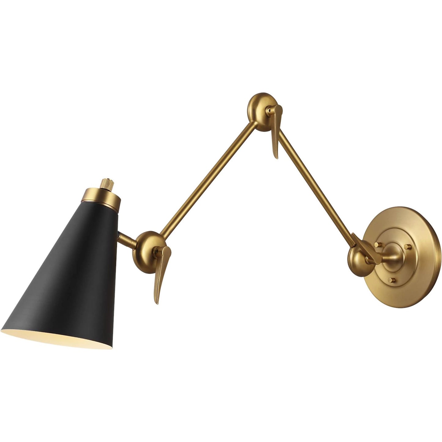 003 SI-2235882 | Additional Silo | Signoret 2 - Arm Library Sconce by Visual Comfort & Co. in burnished brass. Made from steel in a unique style.