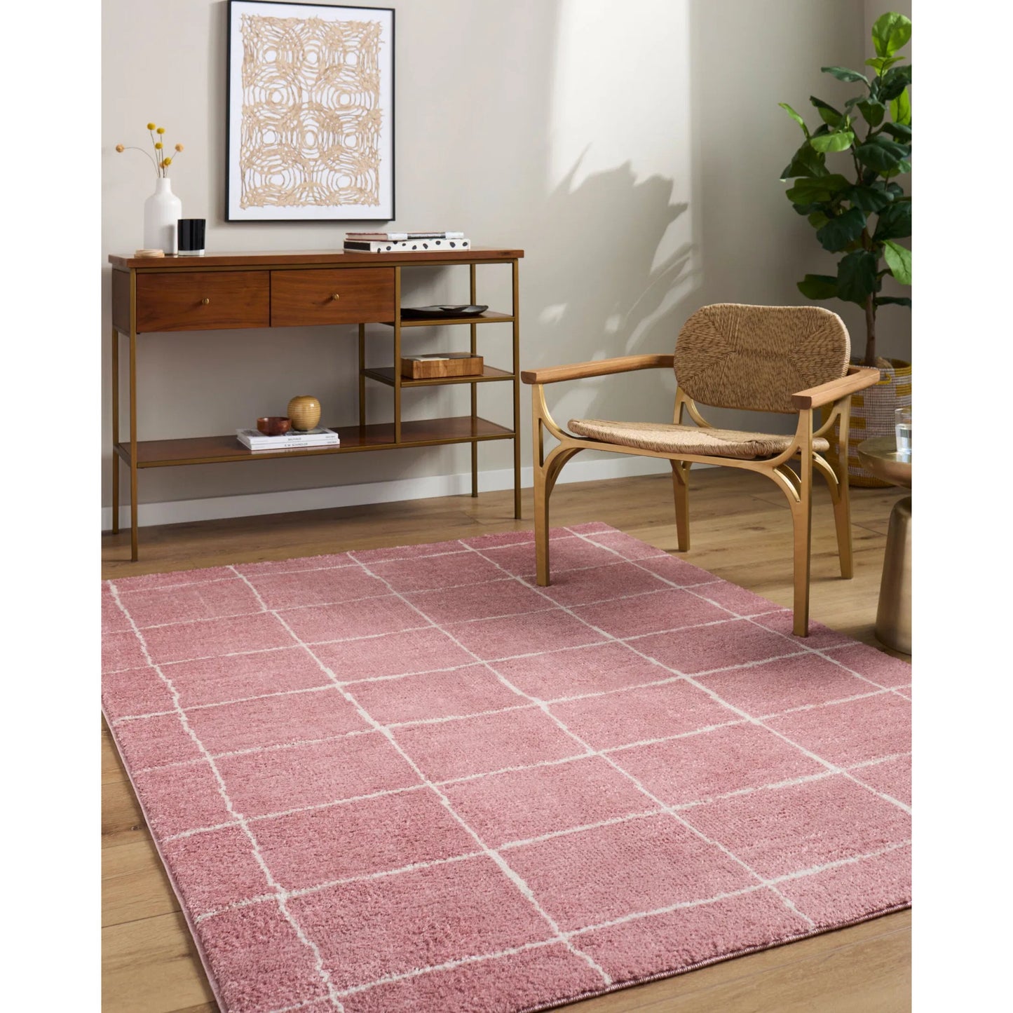 003 SI-2529668,SI-2529669,SI-2529670,SI-2529671,SI-2529672 | Lifestyle | Fossay Shag FSG-2351 Rug by Livabliss in rose, ivory. Made from polyester in a unique style.