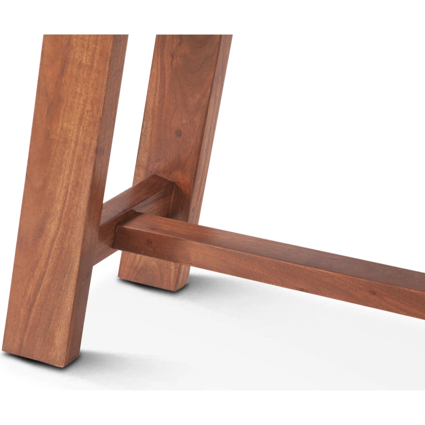 005 SI-2243080 | Closeup | Stavanger 60" Counter Bench by World Interiors in browns and cinnamon brown. Made from acacia wood in a transitional style.