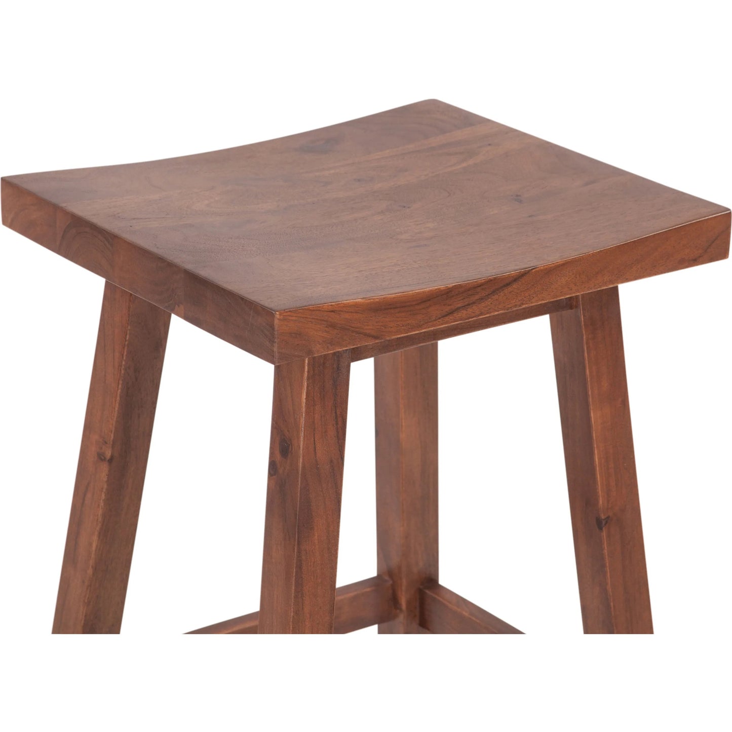 006 SI-2243081 | Closeup | Stavanger Counter Stool by World Interiors in browns and cinnamon brown. Made from acacia wood in a transitional style.