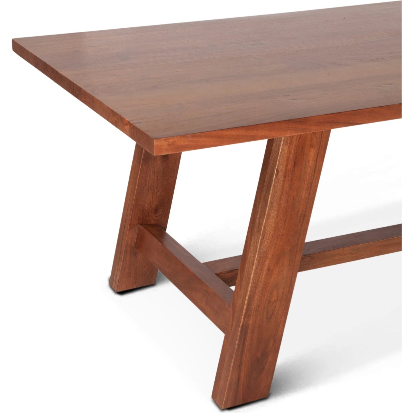 006 SI-2243082 | Closeup | Stavanger 94" Dining Table by World Interiors in browns and cinnamon brown. Made from acacia wood in a transitional style.