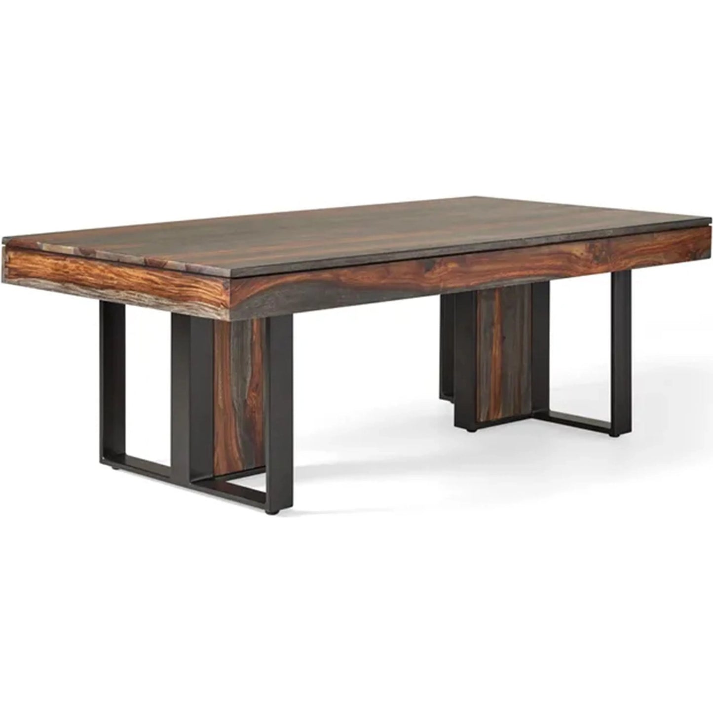 001 SI-2445306 | Primary Silo | Summit Coffee Table by World Interiors in brown and gray and capri sheeesham. Made from sheesham wood, iron in a unique style.