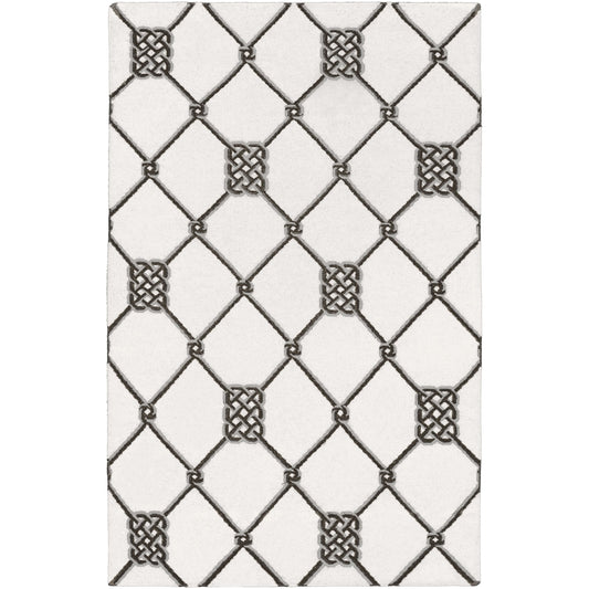 001 33848-3195,33848-3196 | Primary Silo | Frontier Rug - 617 by Surya in light beige, gray, charcoal, black. Made from 100% wool in a unique style.