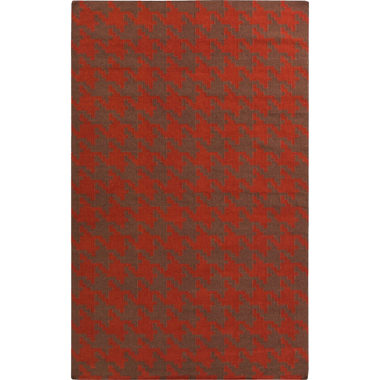 002 5355-3198 | Primary Silo | Frontier Rug - 76 by Surya in brick brown. Made from 100% wool in a unique style.