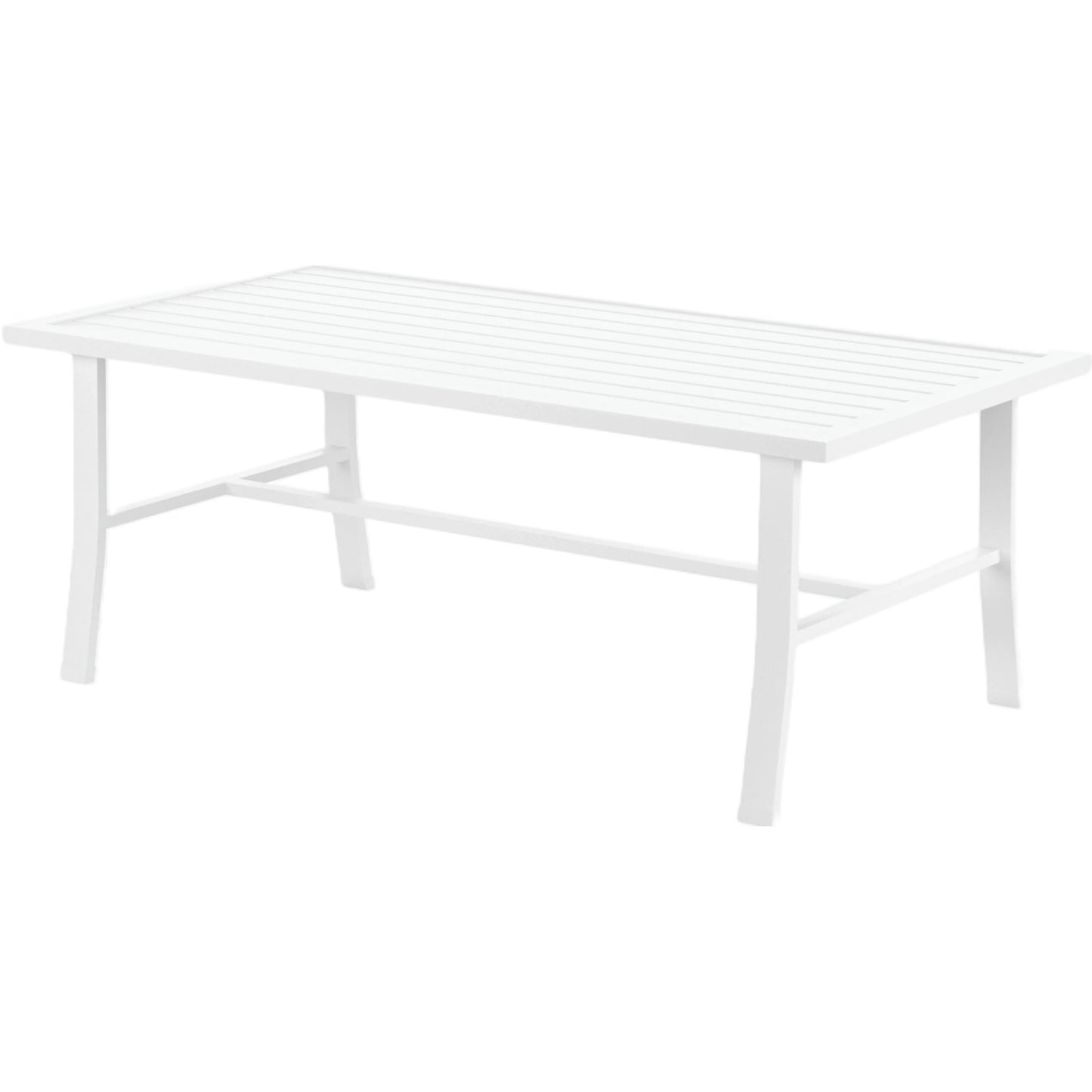 001 SI-2167200 | Primary Silo | Bristol Outdoor Coffee Table by Sunset West in white. Made from aluminum in a modern style.