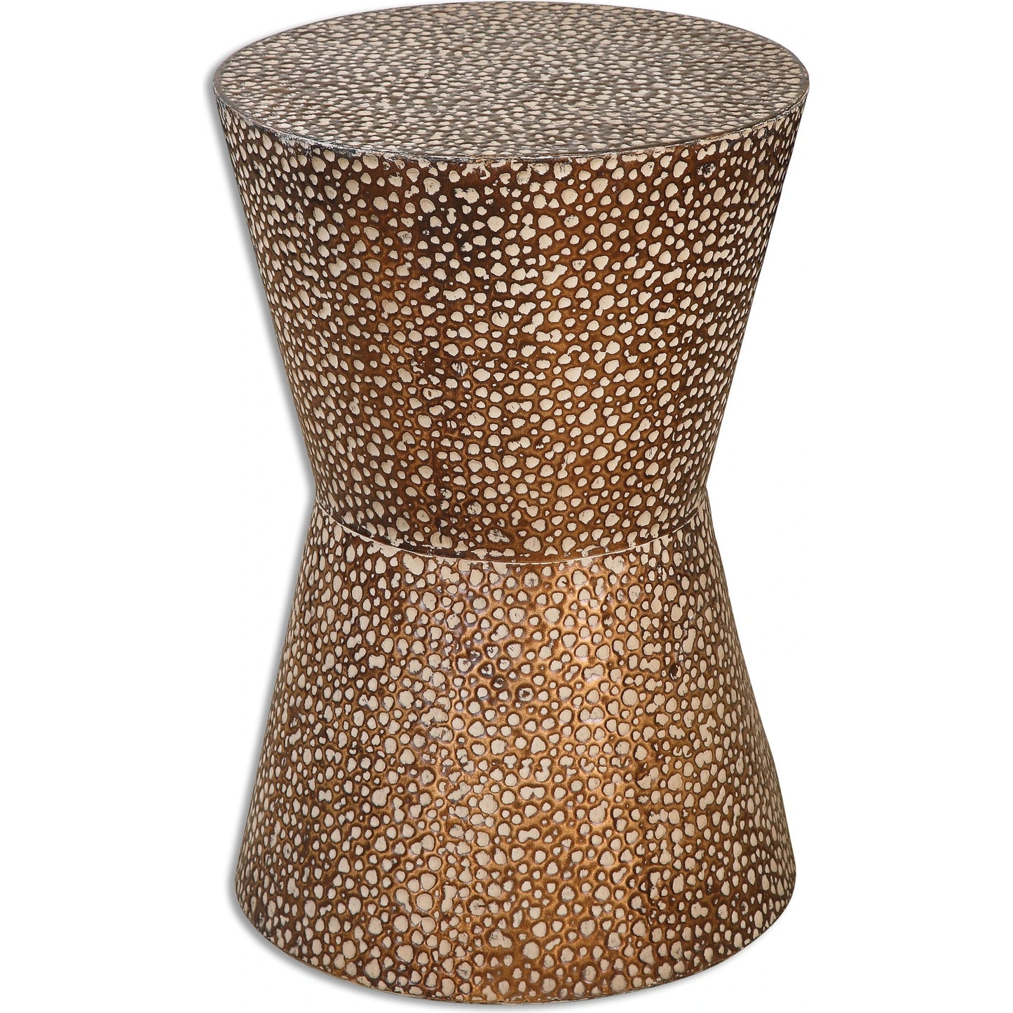 001 S-253026 | Primary Silo | Cutler Drum Shaped Accent Table by Uttermost. Made from iron in a modern style.