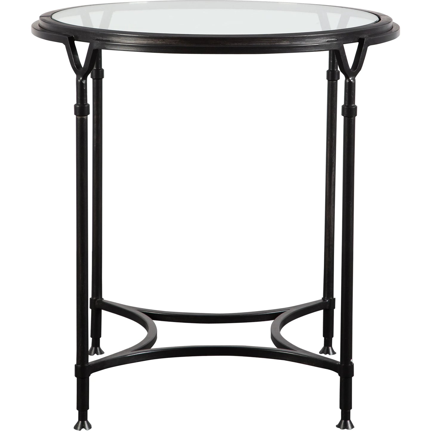 001 S-253029 | Primary Silo | Samson Glass Side Table by Uttermost. Made from metal, glass in a cottage & farmhouse style.