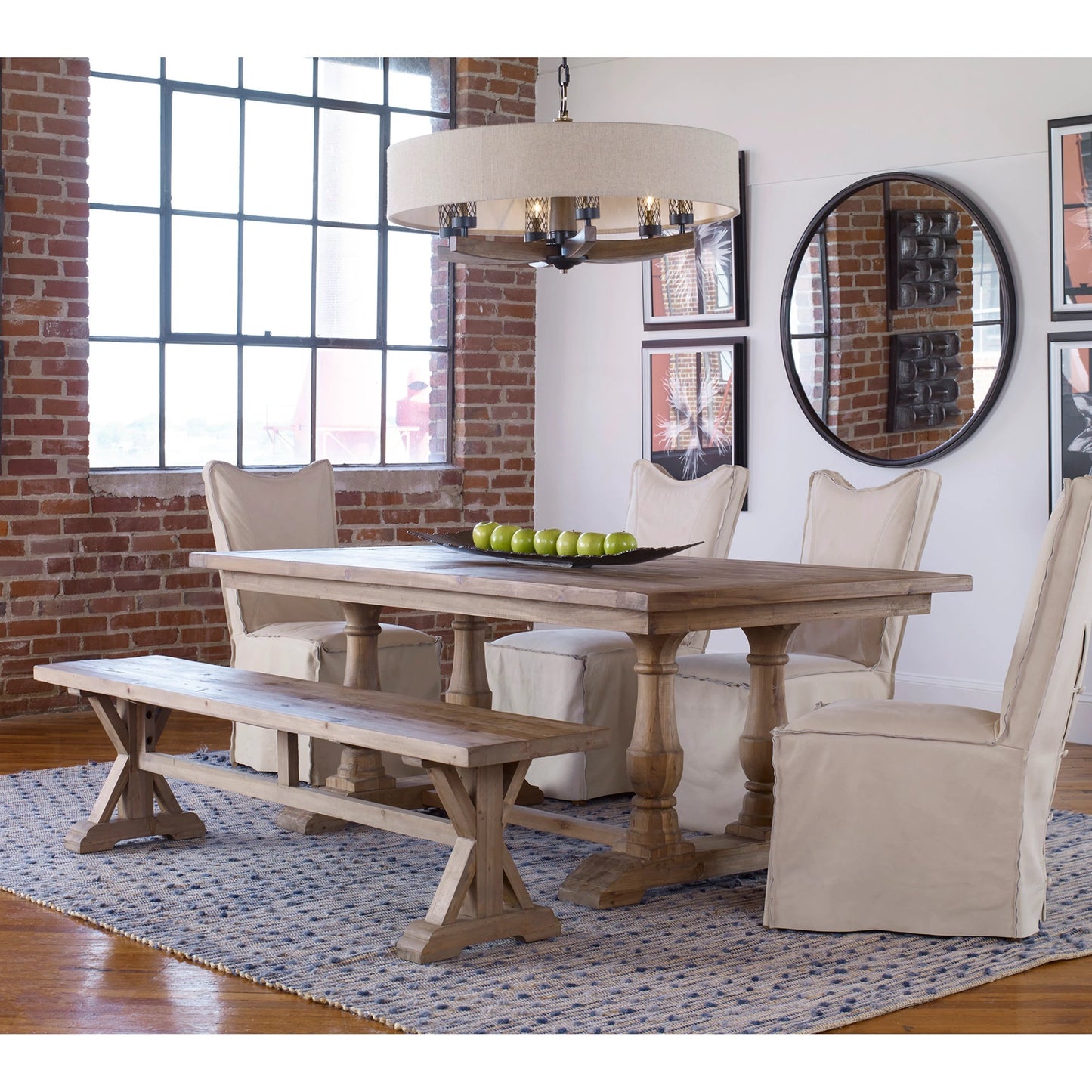 008 S-253055 | Lifestyle | Stratford Dining Table by Uttermost. Made from solid wood in a cottage & farmhouse style.