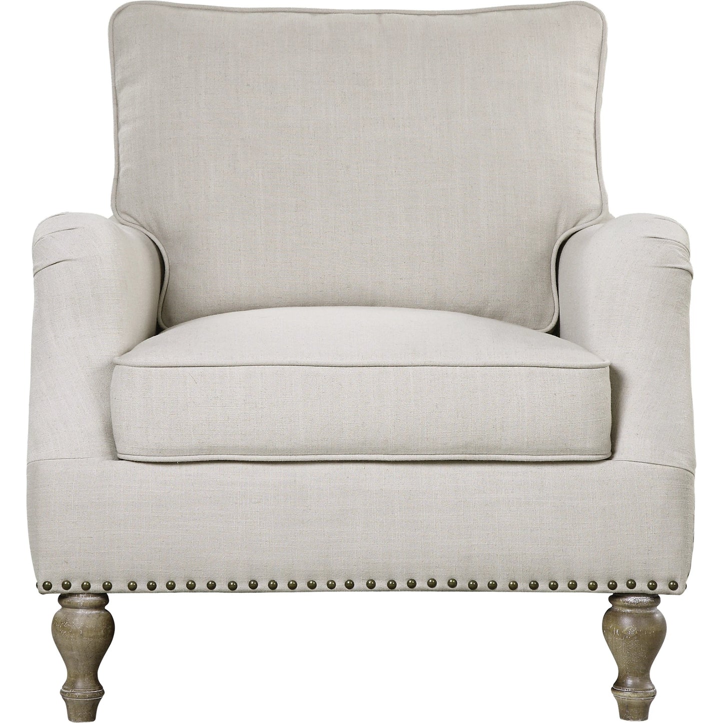 001 S-252857 | Primary Silo | Armstead Armchair by Uttermost in white. Made from rubber wood, fabric, plywood in a cottage & farmhouse style.