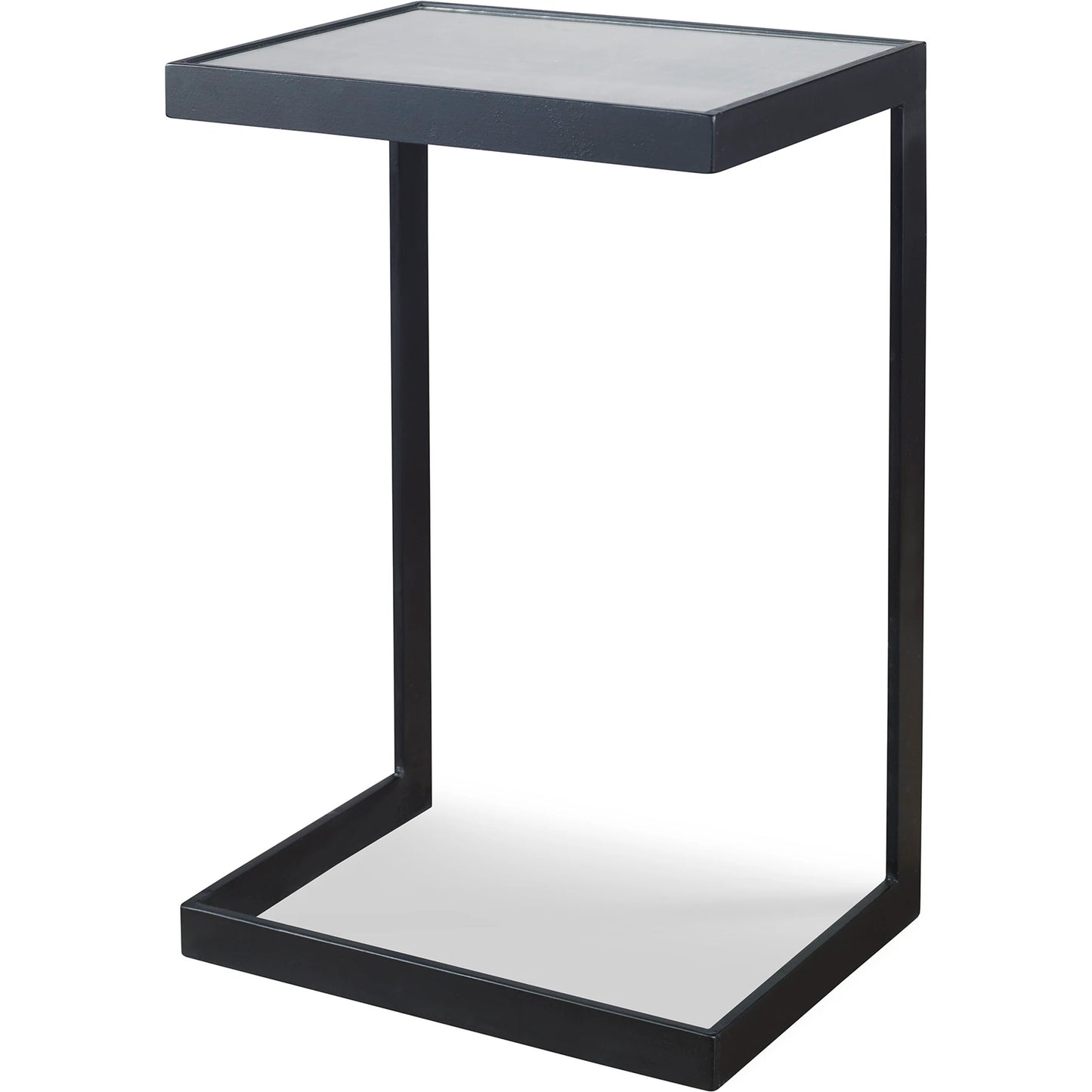 001 S-253171 | Primary Silo | Windell Cantilever Side Table by Uttermost. Made from iron, mirror in a modern style.