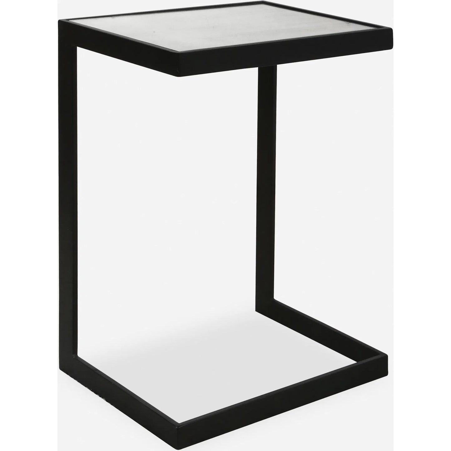 002 S-253171 | Primary Silo | Windell Cantilever Side Table by Uttermost. Made from iron, mirror in a modern style.