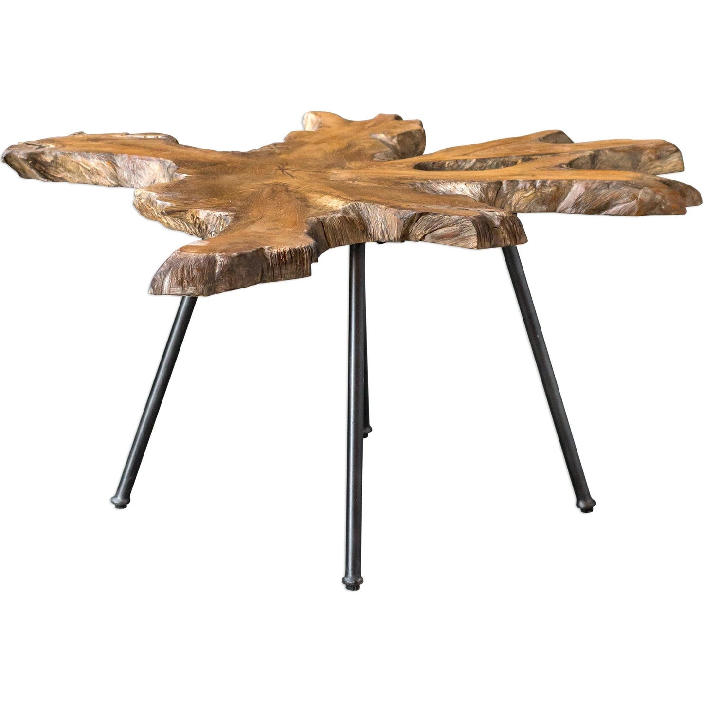 001 S-343779 | Primary Silo | Kravitz Accent Table by Uttermost. Made from teak wood with metal iron in a eclectic & global style.