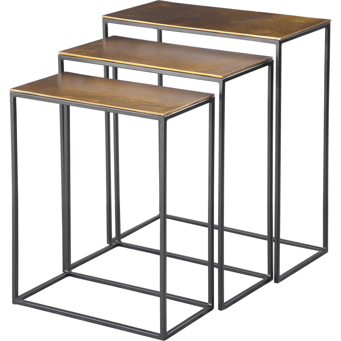 001 SR-388989 | Primary Silo | Coreene Nesting Tables by Uttermost in gold. Made from aluminum, iron in a modern style.
