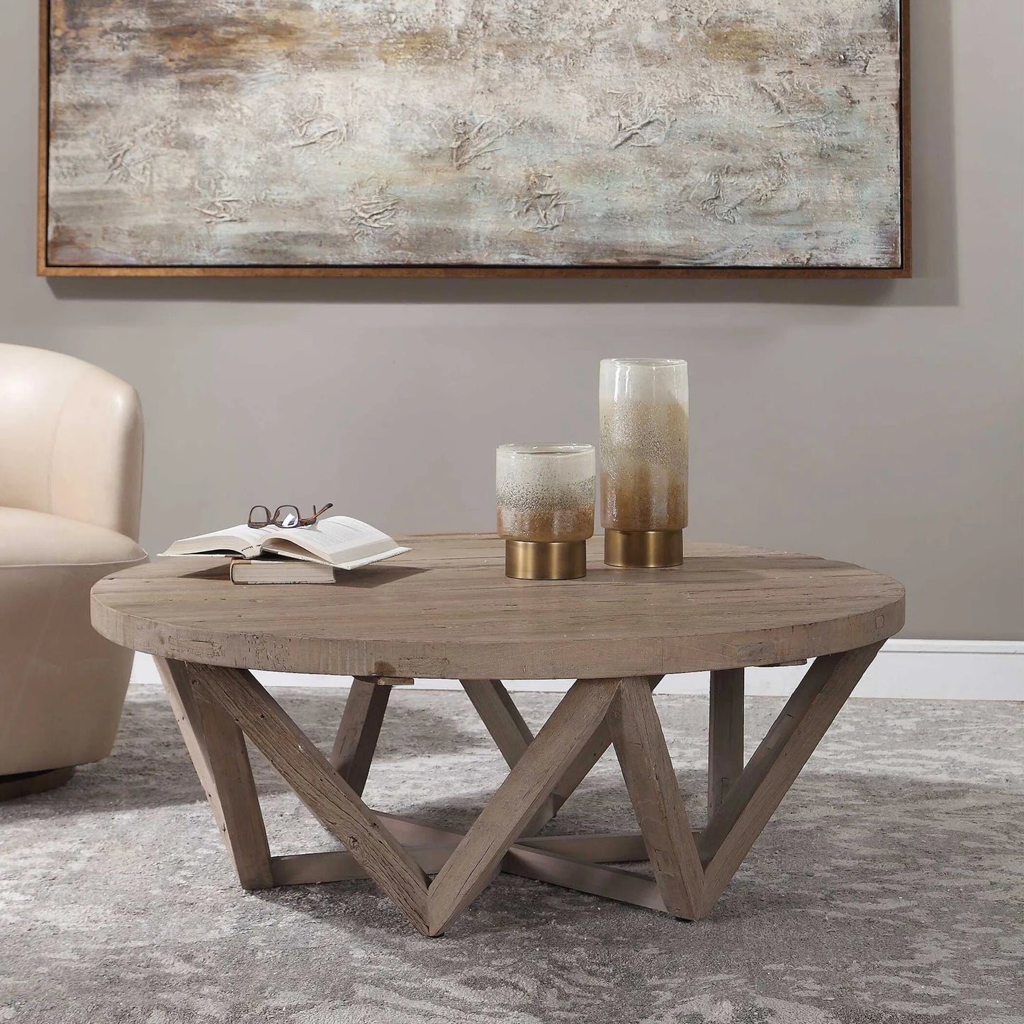 008 SR-766720 | Unknown | Kendry Reclaimed Wood Coffee Table by Uttermost. Made from old elm in a modern style.