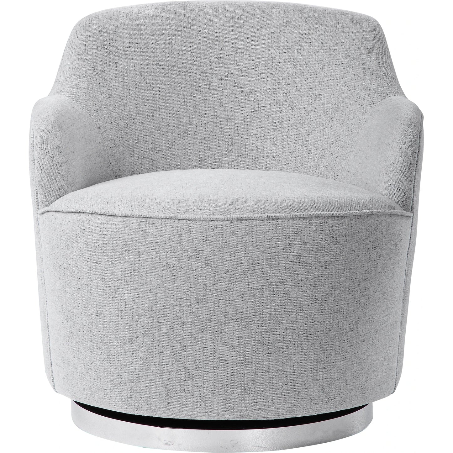 001 SR-766710 | Primary Silo | Hobart Casual Swivel Chair by Uttermost. Made from plywood, stainless steel, fabric, foam in a modern style.
