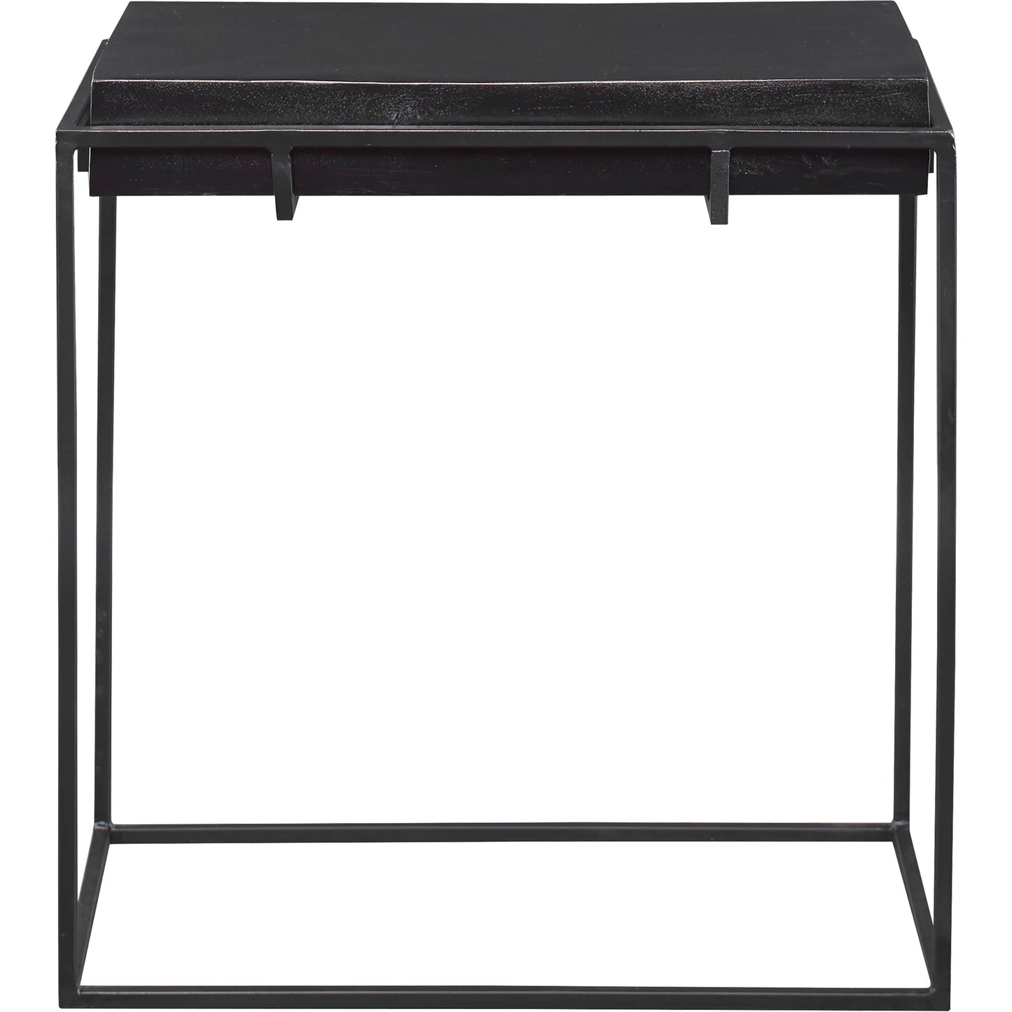001 SI-1750295 | Primary Silo | Telone Side Table by Uttermost in black. Made from iron, aluminum in a modern style.