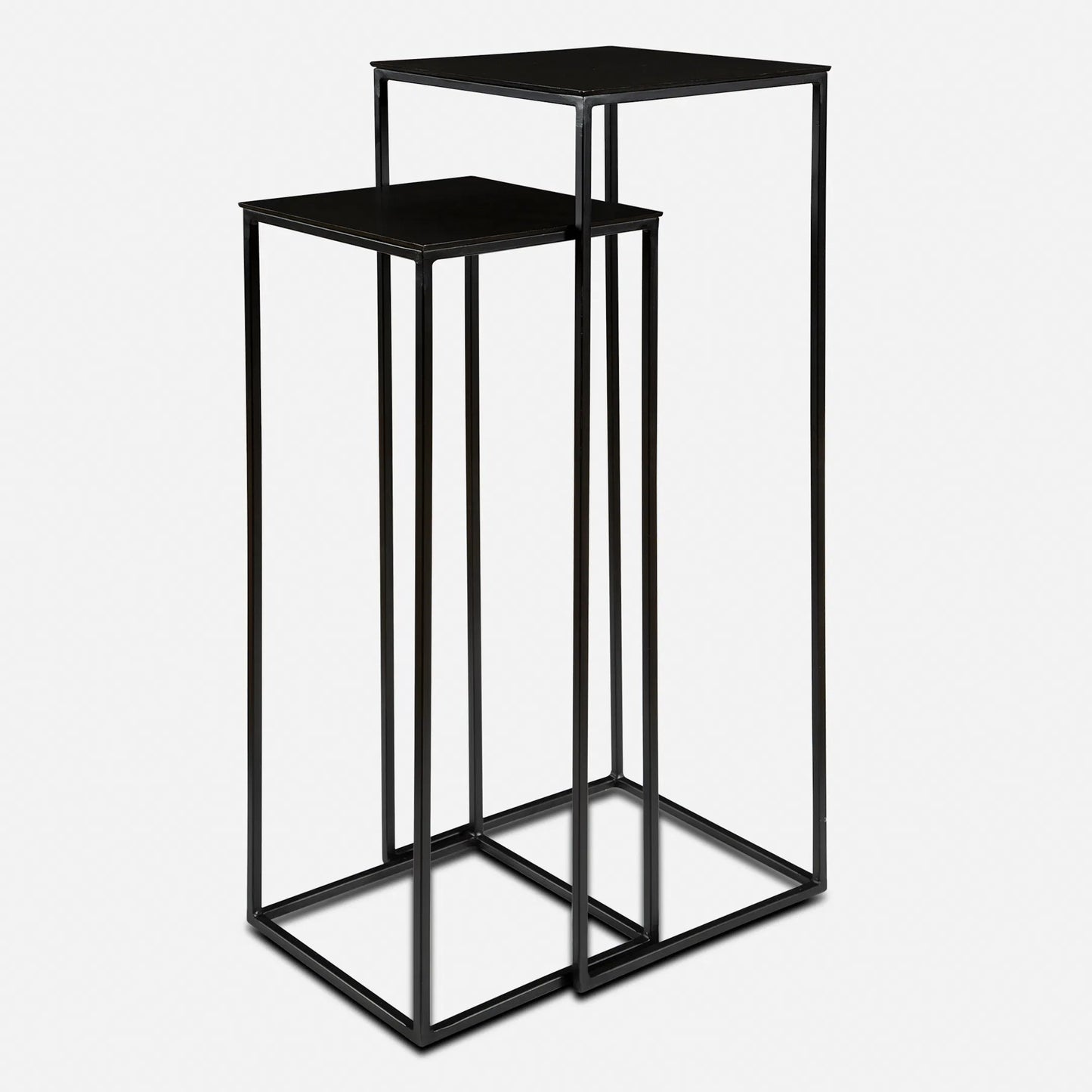 002 SI-1754796 | Primary Silo | Coreene Nesting Pedestals by Uttermost in antique bronze. Made from iron, aluminum in a modern style.