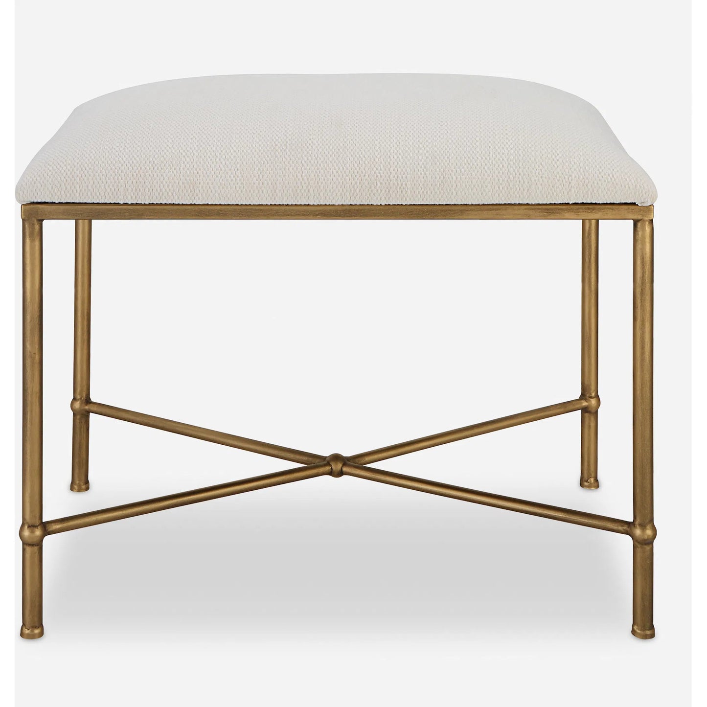 003 SI-1923675 | Primary Silo | Avenham Small Bench by Uttermost. Made from foam, fabric, mdf, iron in a modern style.