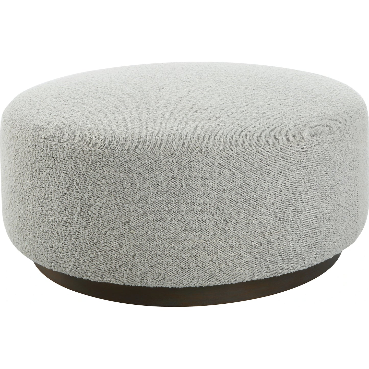 001 SI-1981315 | Primary Silo | Avila Large Ottoman by Uttermost in ivory, gray and walnut. Made from plywood, foam, fabric in a modern style.