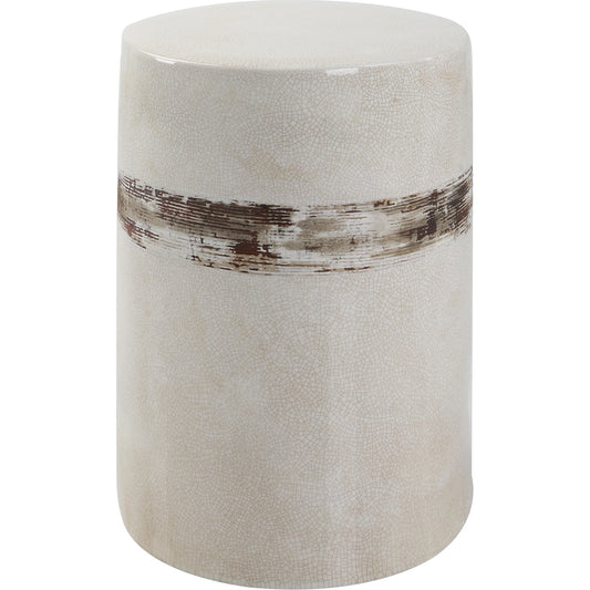 Comanche Garden Stool by Uttermost in rust. Made from ceramic in a modern style.