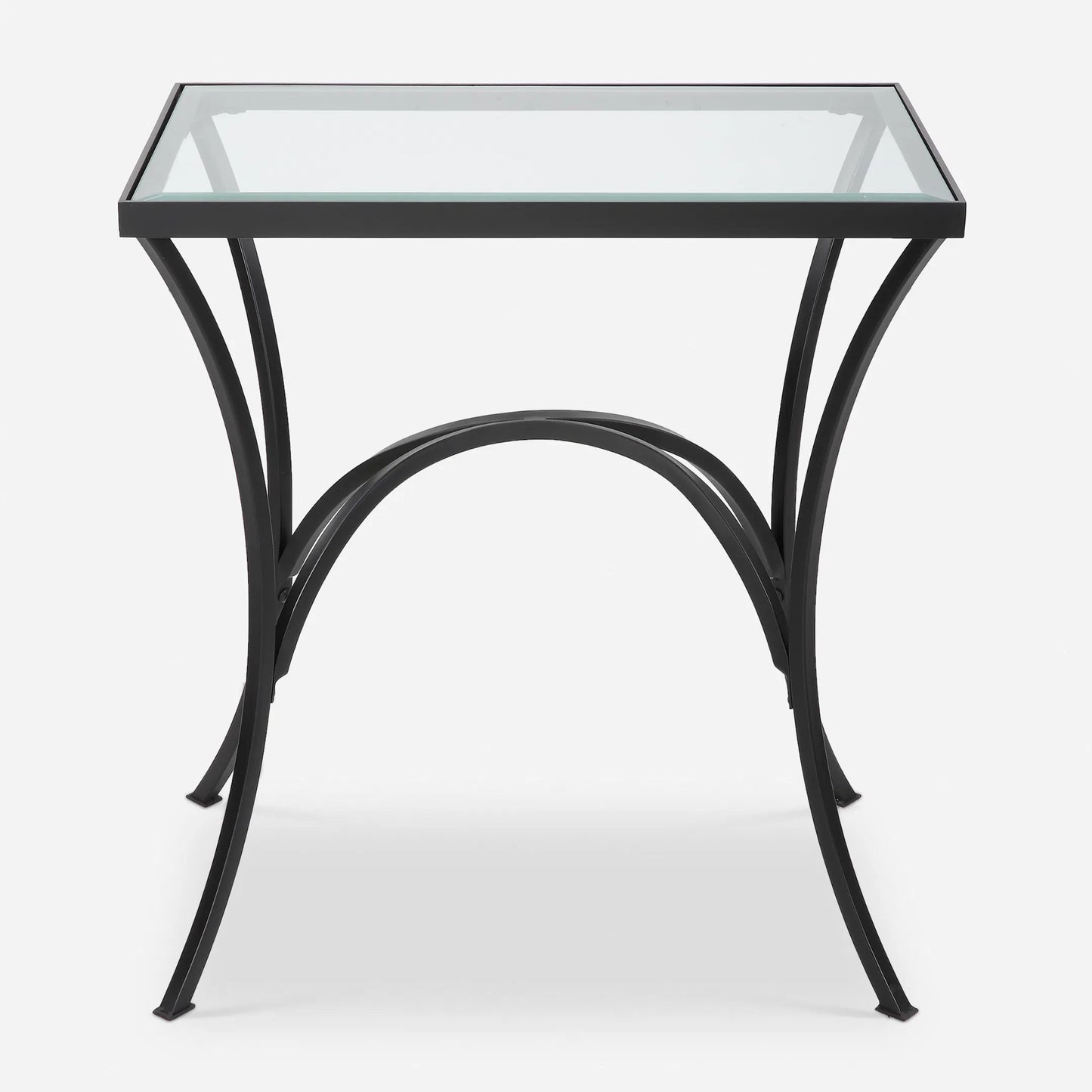 003 SI-2016434 | Primary Silo | Alayna End Table by Uttermost. Made from metal, tempered glass in a modern style.