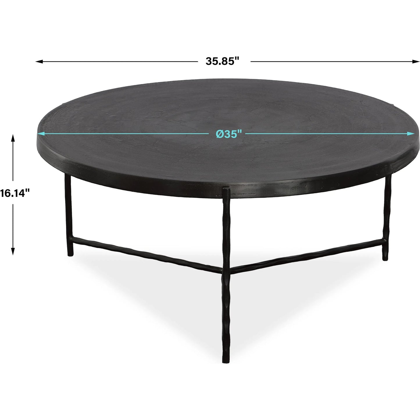 006 SI-2016439 | Additional Silo | Trellick Coffee Table by Uttermost in black. Made from aluminum, iron in a modern style.