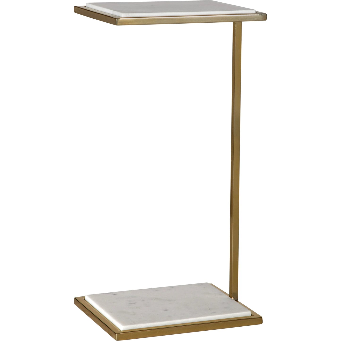 001 SI-2146828 | Primary Silo | Elevate Drink Table by Uttermost in brass. Made from marble, steel in a modern style.