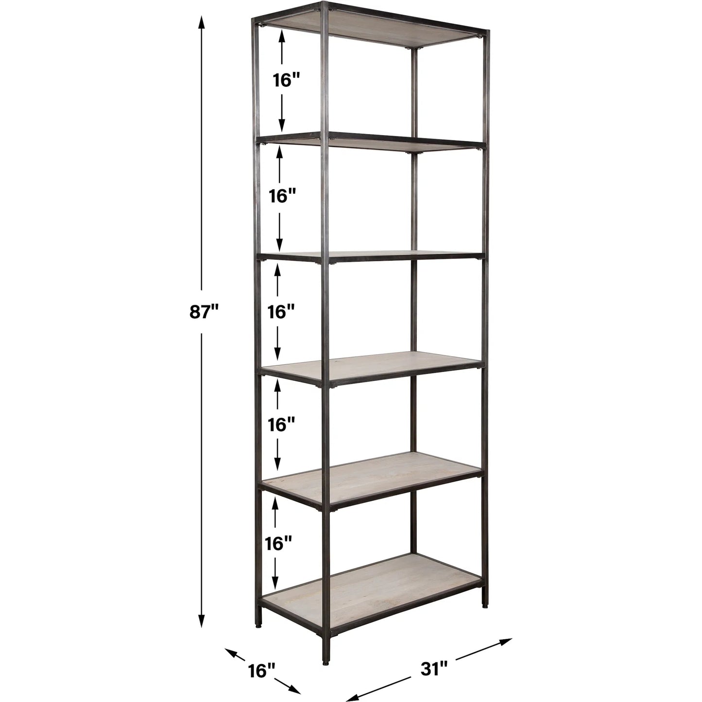 007 SI-2146836 | Unknown | Baldwin Industrial Etagere by Uttermost in iron. Made from wood, iron in a modern style.