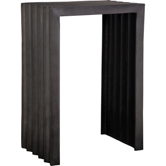 In the Groove Accent Table by Uttermost in nickel. Made from aluminum in a modern style.