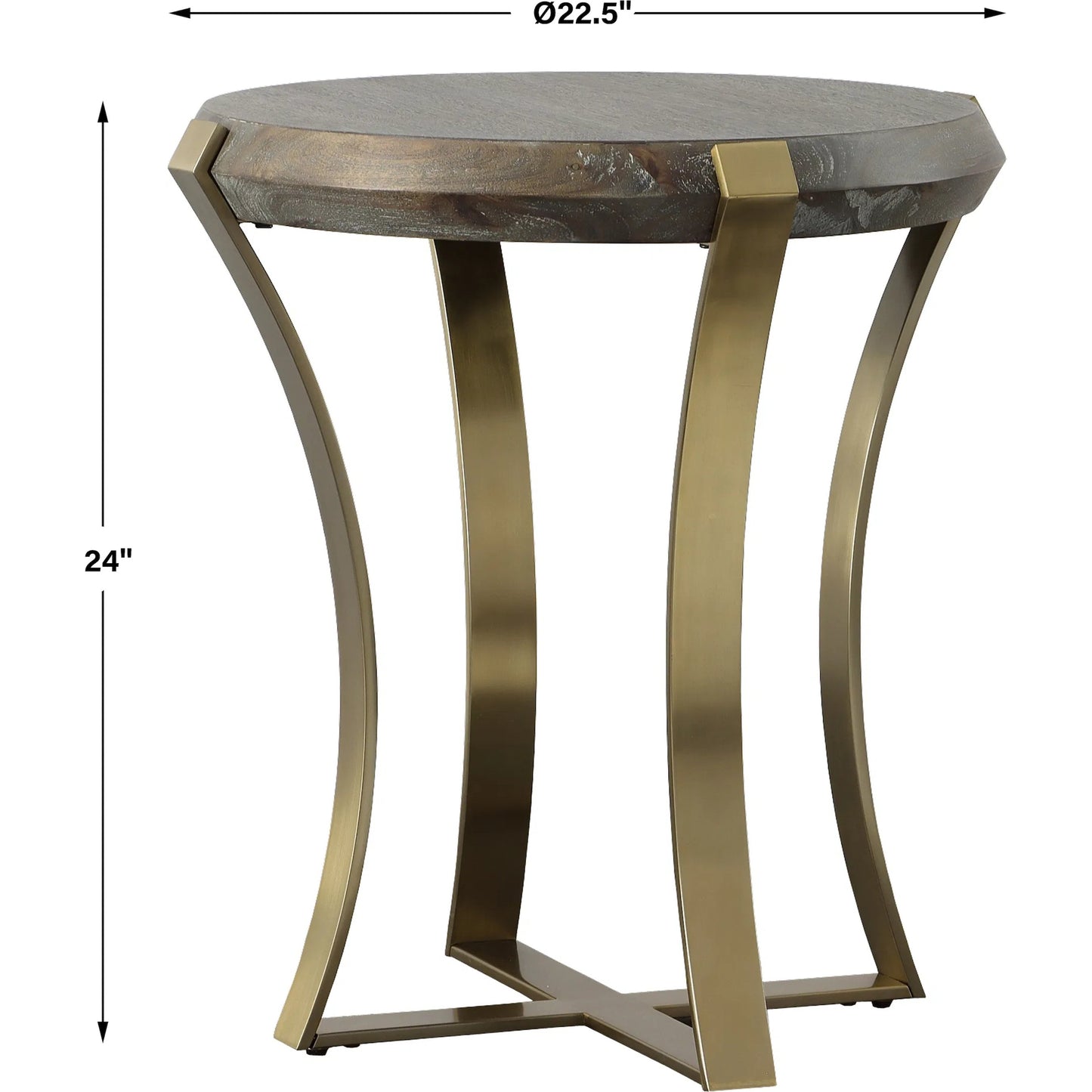 005 SI-2108104 | Additional Silo | Unite Side Table by Uttermost in dark walnut. Made from metal, mdf, veneer, solid wood in a modern style.