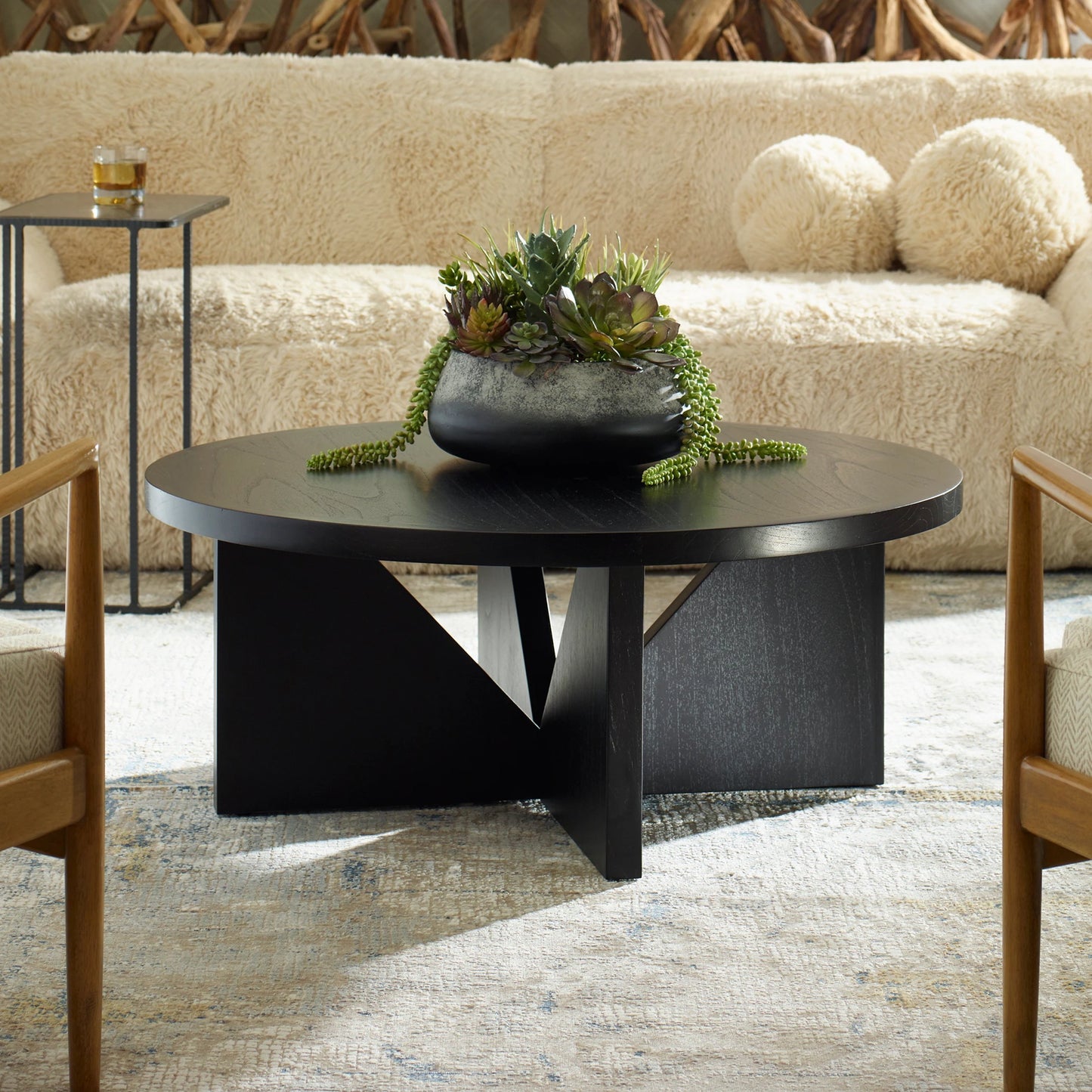 003 SI-2146837 | Lifestyle | Nadette Coffee Table by Uttermost in dark espresso. Made from mindi wood with mdf, veneer in a modern style.