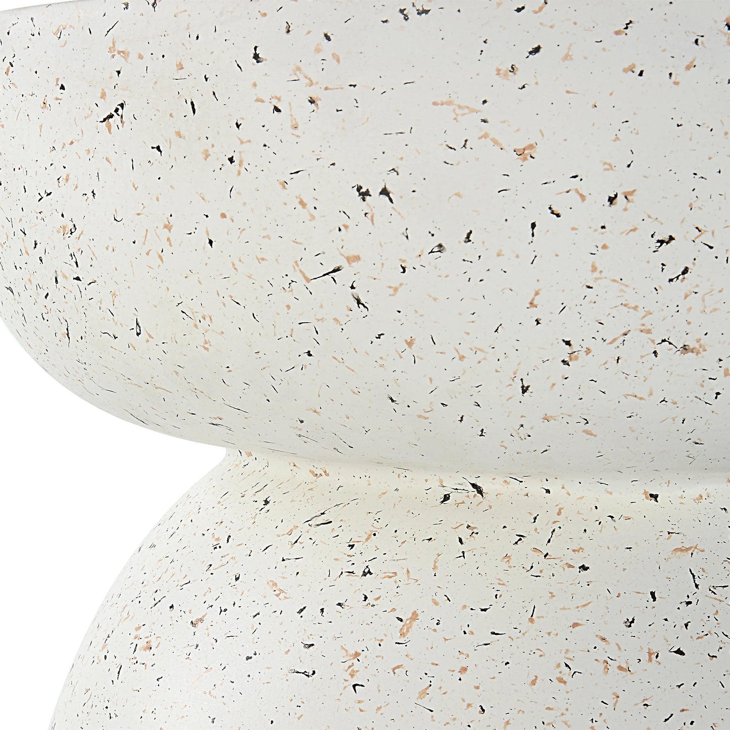 005 SI-2146841 | Closeup | Inhale Accent Table by Uttermost in white. Made from resin in a modern style.