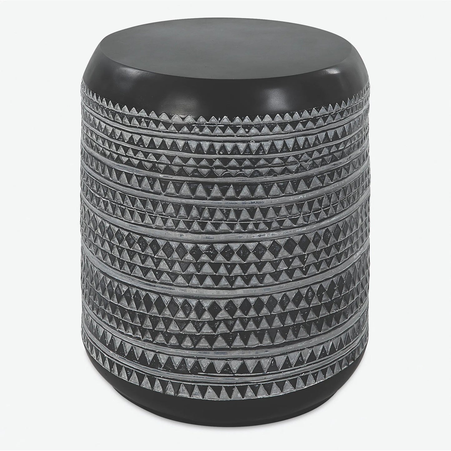 002 SI-2146842 | Primary Silo | Cutting Edge Tribal Accent Table by Uttermost in black. Made from resin in a eclectic & global style.