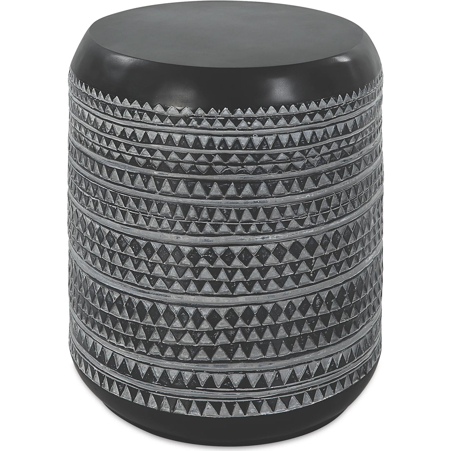 003 SI-2146842 | Primary Silo | Cutting Edge Tribal Accent Table by Uttermost in black. Made from resin in a eclectic & global style.