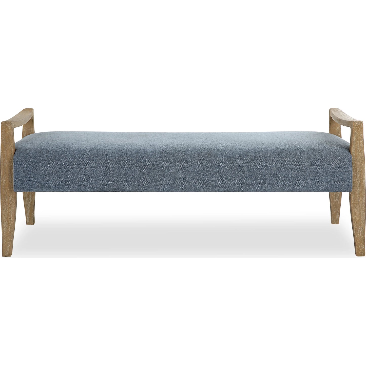 002 SI-2262257 | Primary Silo | Daylight Sky Bench by Uttermost in blue. Made from rubber wood, plywood, fabric, foam in a unique style.